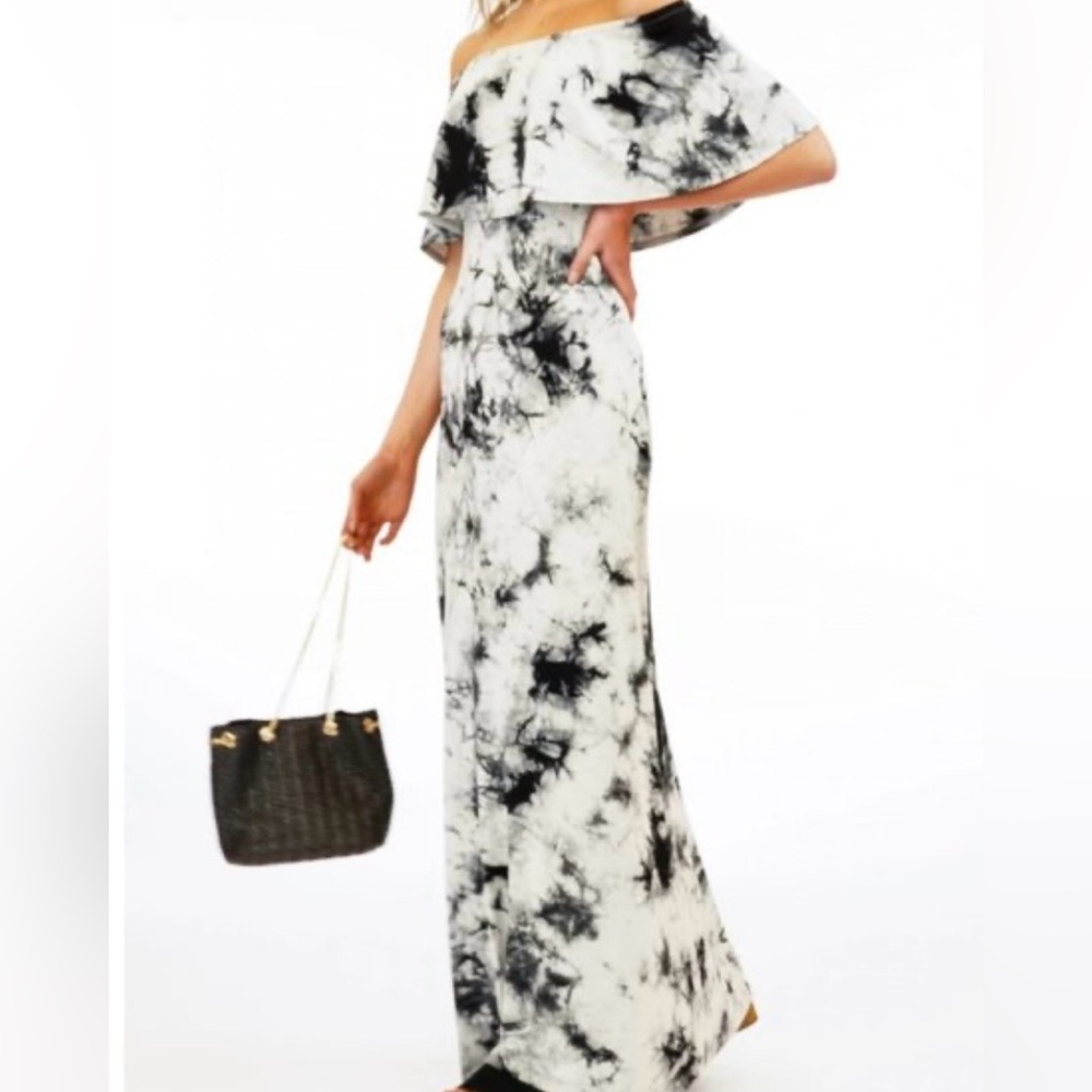 Veronica M Black and White Maxi Dress